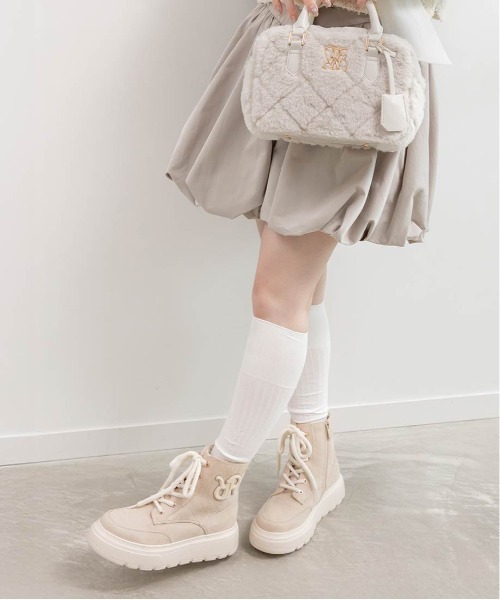 セール】キルティングデザインハイカットスニーカー（スニーカー