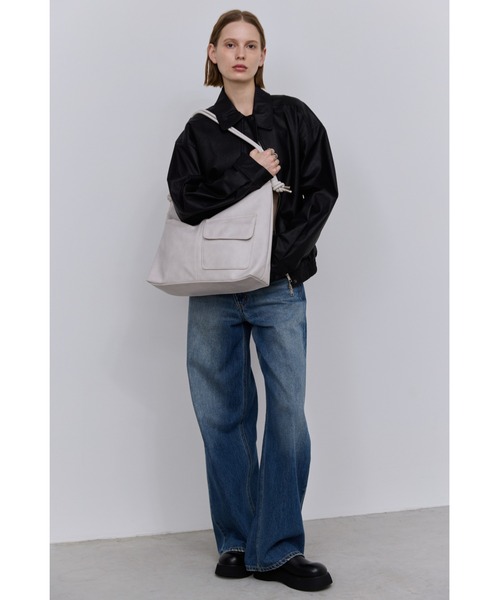 アウトポケットドロストハンドルバッグ / A4サイズ、14インチPC対応