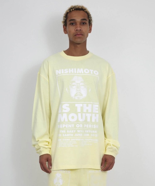 NISHIMOTO IS THE MOUTH（ニシモト イズ ザ マウス）の「CLASSIC L/S TEE | NISHIMOTO IS THE MOUTH（Tシャツ/カットソー・メンズ・ホワイト/ライトイエロー/スモークピンク/ブラック・MEDIUM/LARGE/X-LARGE）」の4枚目の写真