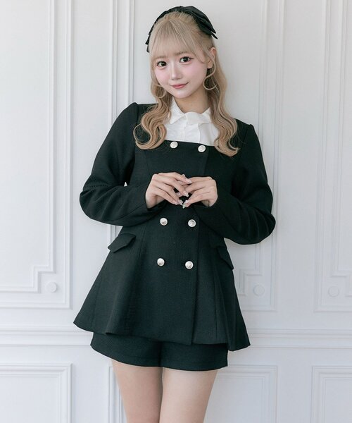 OLIVE des OLIVE（オリーブデオリーブ）の「【Belle Charme/セットアップ対応】クラシカルショートパンツ（その他パンツ・レディース・チャコールグレー/ブラック・FREE）」の20枚目の写真