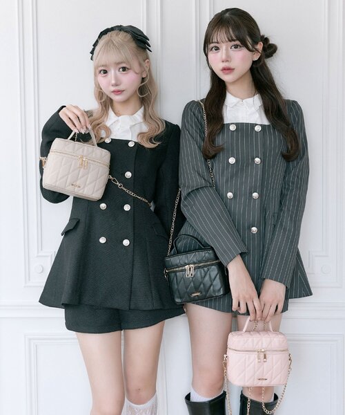 OLIVE des OLIVE（オリーブデオリーブ）の「【Belle Charme/セットアップ対応】クラシカルショートパンツ（その他パンツ・レディース・チャコールグレー/ブラック・FREE）」の17枚目の写真