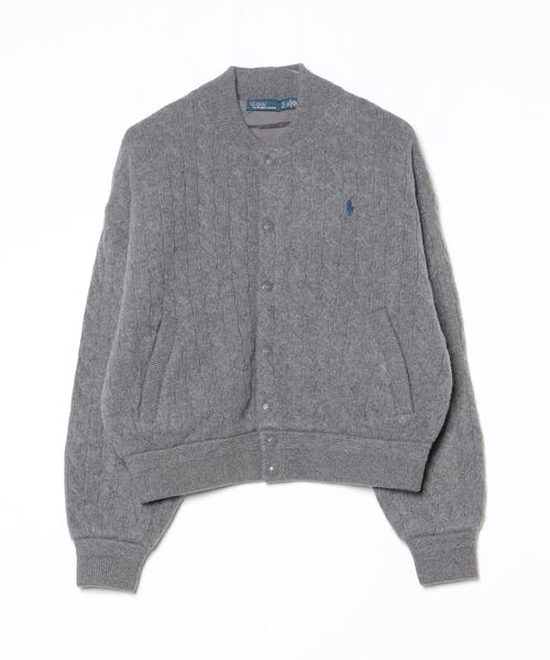 ケーブルニット ウールカシミヤ ボンバー ジャケット（ブルゾン