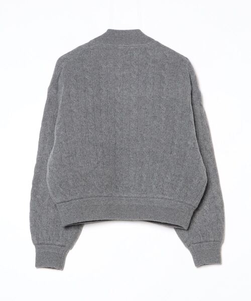 ケーブルニット ウールカシミヤ ボンバー ジャケット（ブルゾン