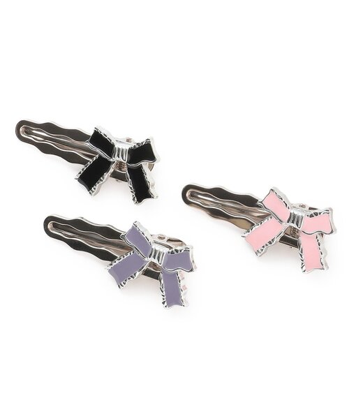 by LOVEiT（バイラビット）の「リボンスリーピン（ヘアピン・キッズ・ブラック/ピンク/ラベンダー・F）」の6枚目の写真