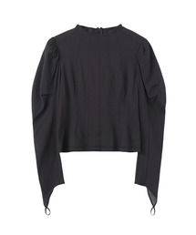 未使用 ジョンローレンスサリバン エンボス加工 ハイネックトップス ブラック L セール】JACQUARD LOGO HI-NECK TOP（Tシャツ/カットソー