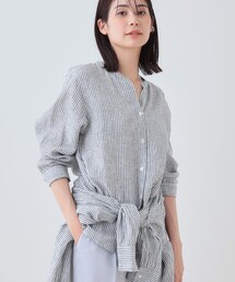 INDIVI（インディヴィ）の「【洗える】フレンチリネンシャツ（シャツ/ブラウス）」