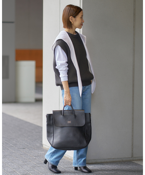 セール】YOUNG&OLSEN/ヤングアンドオルセン EMBOSSED LEATHER TOTE M