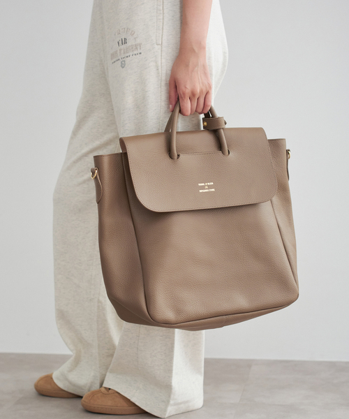 セール】YOUNG&OLSEN/ヤングアンドオルセン EMBOSSED LEATHER TOTE M