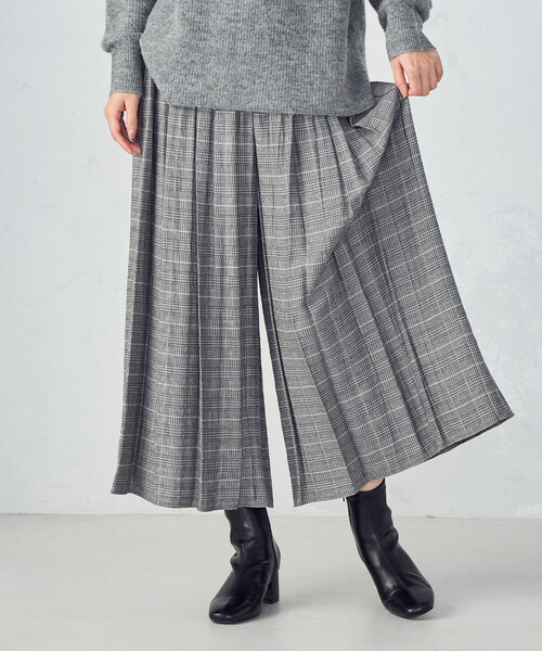 セール】グレンチェック シャーリングパンツ（その他パンツ）｜COMME