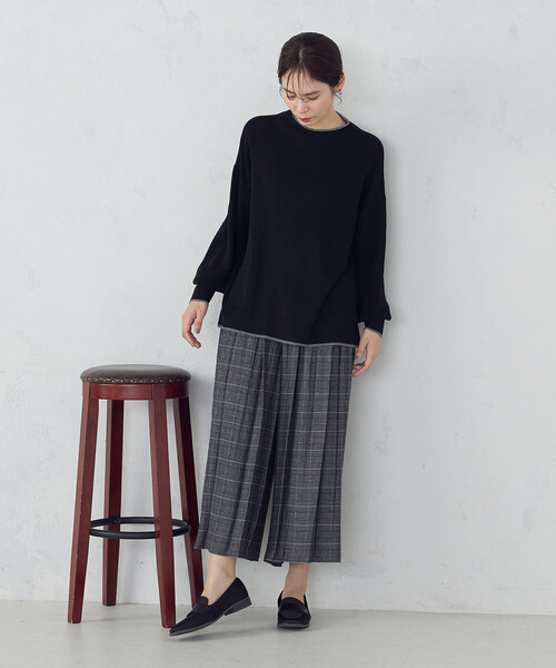 セール】グレンチェック シャーリングパンツ（その他パンツ）｜COMME