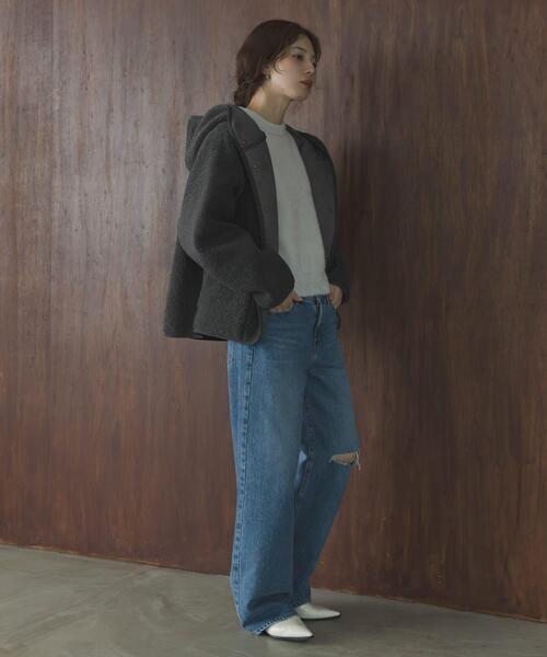 ムートンリバーシブルフーディーコート（ムートンコート）｜URBAN