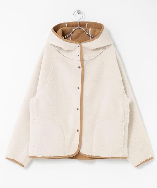 URBAN RESEARCH Sonny Label(アーバンリサーチサニーレーベル)の「ムートンリバーシブルフーディーコート(ムートンコート・レディース・チャコールグレー/オフホワイト/アイボリー・38/36)」の12枚目の写真