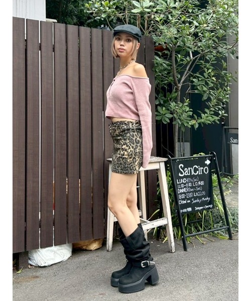 EVRIS（エヴリス）の「モールオフショルニットトップス（ニット/セーター・レディース・アイボリー/ブラック/ブルー/ピンク・FREE）」の11枚目の写真