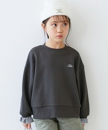 devirock（デビロック）の「袖がかわいい 重ね着風 裏起毛トレーナー（スウェット・キッズ）」