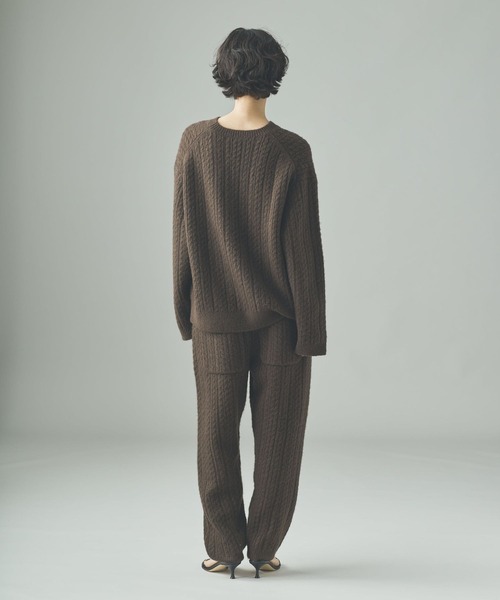 Curensology(カレンソロジー)/シャギーケーブルニットプルオーバー