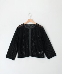 MICO COULIER | シャイニーラッセルレースクルーネックカーディガン ブラウス(シャツ/ブラウス)