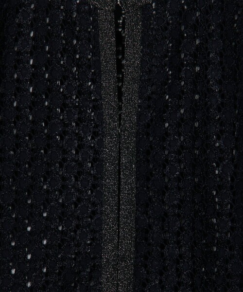 MICO COULIER（ミコクリエ）の「シャイニーラッセルレースクルーネックカーディガン ブラウス（シャツ/ブラウス・レディース・ネイビー/ブラック・38）」の16枚目の写真