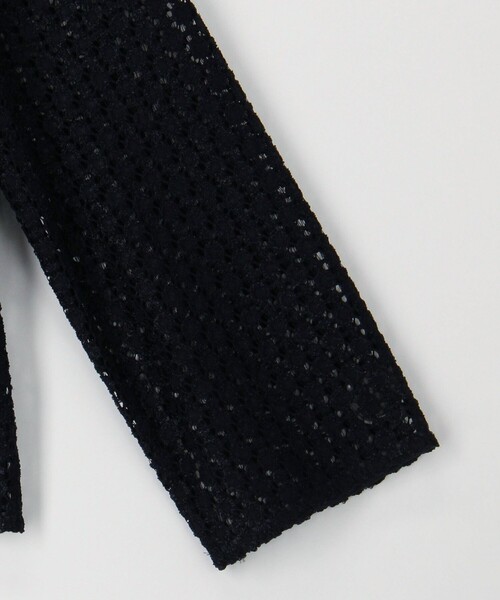 MICO COULIER（ミコクリエ）の「シャイニーラッセルレースクルーネックカーディガン ブラウス（シャツ/ブラウス・レディース・ネイビー/ブラック・38）」の7枚目の写真