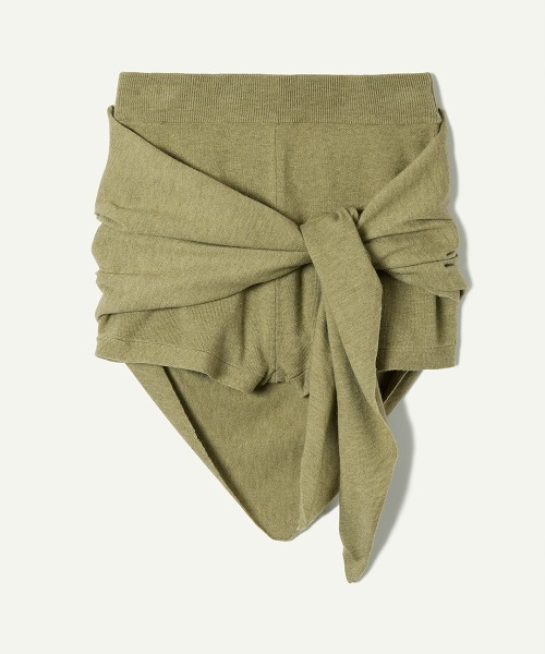 leinwande(ラインヴァンド)の「Scarf Knit Shorts(その他パンツ・レディース・グレー/グリーン/ブラック・ONE SIZE)」の10枚目の写真