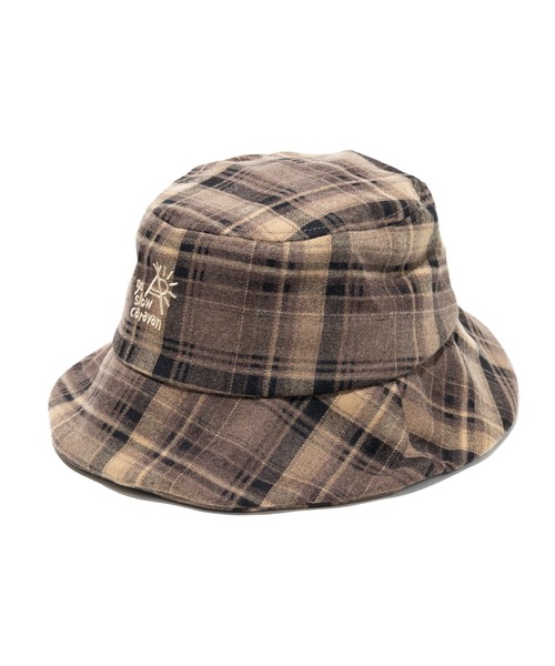 go slow caravan（ゴースローキャラバン）の「フランネルチェック マルチトップハット（ハット・メンズ・レッド/ベージュ・FREE）」の4枚目の写真