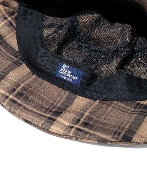 go slow caravan（ゴースローキャラバン）の「フランネルチェック マルチトップハット（ハット・メンズ・レッド/ベージュ・FREE）」の8枚目の写真