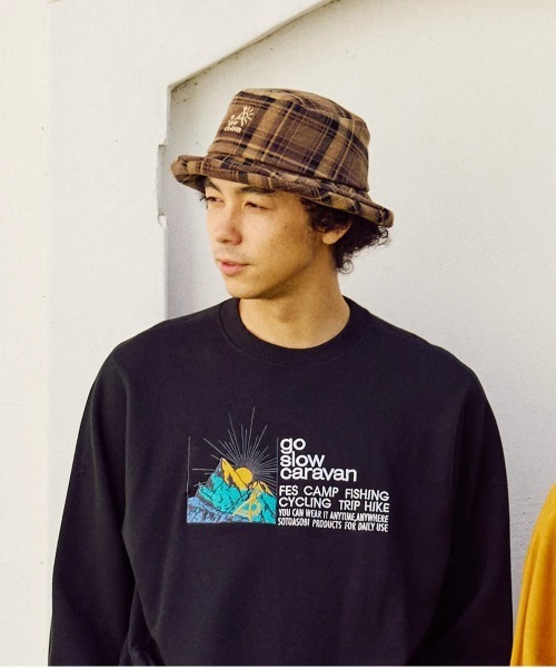 go slow caravan（ゴースローキャラバン）の「フランネルチェック マルチトップハット（ハット・メンズ・レッド/ベージュ・FREE）」の10枚目の写真