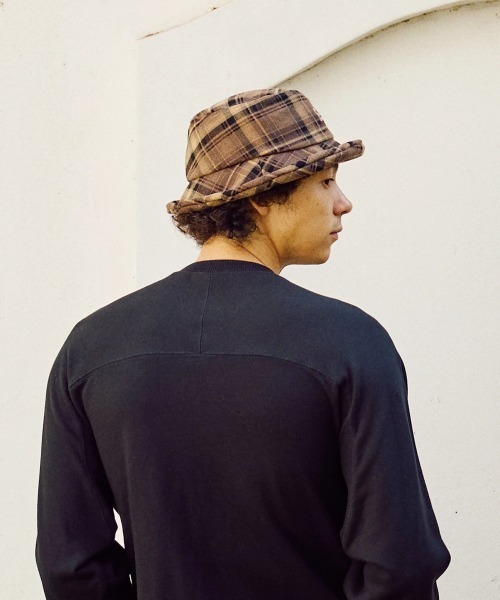 go slow caravan（ゴースローキャラバン）の「フランネルチェック マルチトップハット（ハット・メンズ・レッド/ベージュ・FREE）」の11枚目の写真