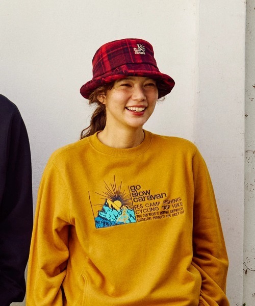 go slow caravan（ゴースローキャラバン）の「フランネルチェック マルチトップハット（ハット・メンズ・レッド/ベージュ・FREE）」の17枚目の写真