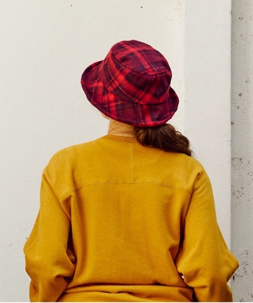 go slow caravan（ゴースローキャラバン）の「フランネルチェック マルチトップハット（ハット・メンズ・レッド/ベージュ・FREE）」の18枚目の写真