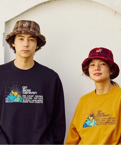 go slow caravan（ゴースローキャラバン）の「フランネルチェック マルチトップハット（ハット・メンズ・レッド/ベージュ・FREE）」の19枚目の写真