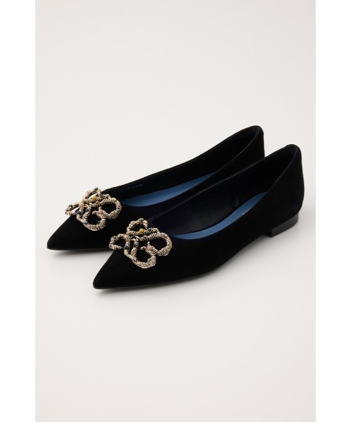 STACCATO(スタッカート)の「カラーグレインバックルフラット(パンプス・レディース・ダークベージュ/ダークブラック・22.5cm/23cm/23.5cm/24cm/24.5cm)」の2枚目の写真