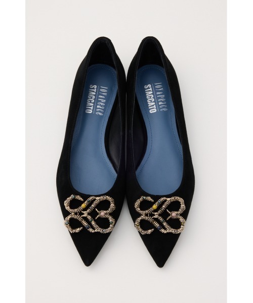 STACCATO(スタッカート)の「カラーグレインバックルフラット(パンプス・レディース・ダークベージュ/ダークブラック・22.5cm/23cm/23.5cm/24cm/24.5cm)」の4枚目の写真