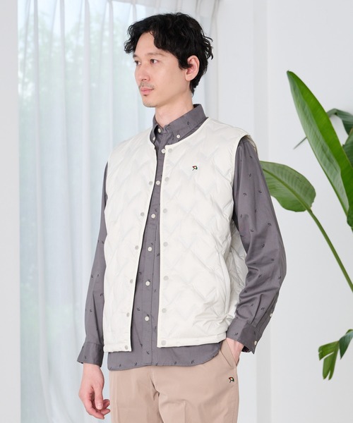 Arnold Palmer(アーノルドパーマー)の「シームレス シェア インナーダウンベスト(ダウンベスト・レディース・ダークベージュ/オフホワイト/ブラック・LL/L/M/S/XS)」の22枚目の写真