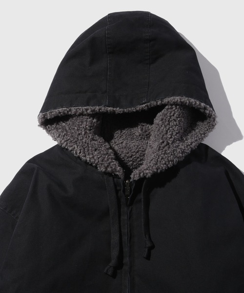 ADAM ET ROPE'（アダムエロペ）の「リバーシブルフーデットジャケット（その他アウター・メンズ・ブラック/キャメル・M/L）」の5枚目の写真