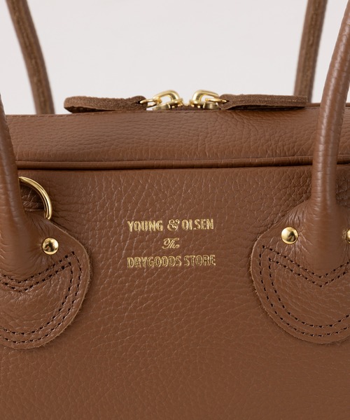 YOUNG&OLSEN】EMBOSSED LEATHER STUDENT S（ハンドバッグ