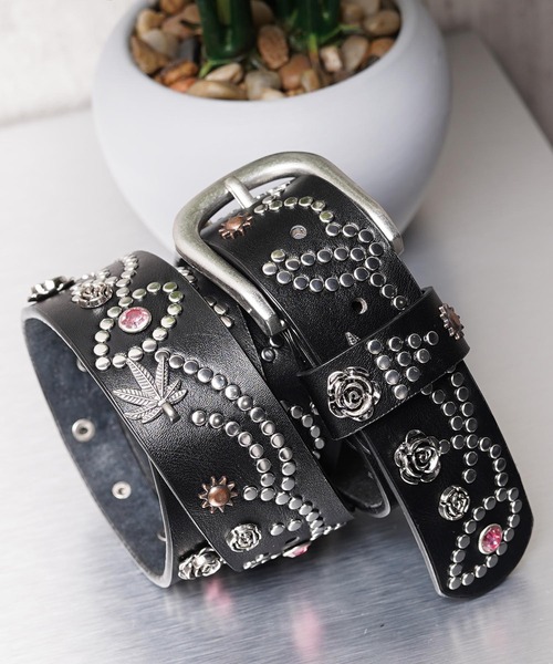 1111clothing(ワンフォークロージング)の「ジュエリー スタッズ ベルト / Jewelry Stud Belt(ベルト・メンズ・ブラック系・FREE)」の10枚目の写真