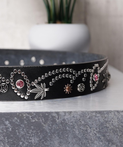 1111clothing(ワンフォークロージング)の「ジュエリー スタッズ ベルト / Jewelry Stud Belt(ベルト・メンズ・ブラック系・FREE)」の3枚目の写真