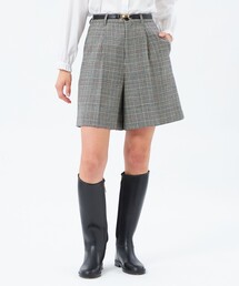 チェックツイードハーフパンツ