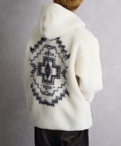 PENDLETON（ペンドルトン）の「【PENDLETON】ジップフーディ 5475-1025（パーカー・メンズ・チャコールグレー/アイボリー・M/L/S）」の7枚目の写真