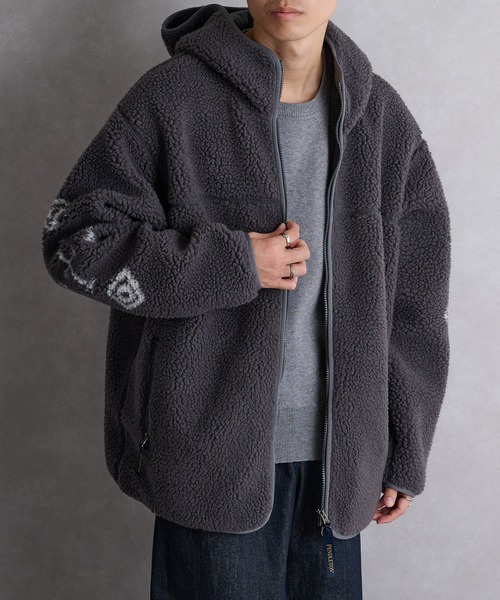 PENDLETON（ペンドルトン）の「【PENDLETON】ジップフーディ 5475-1025（パーカー・メンズ・チャコールグレー/アイボリー・M/L/S）」の12枚目の写真