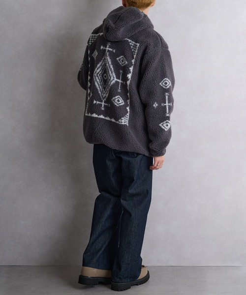 PENDLETON（ペンドルトン）の「【PENDLETON】ジップフーディ 5475-1025（パーカー・メンズ・チャコールグレー/アイボリー・M/L/S）」の19枚目の写真