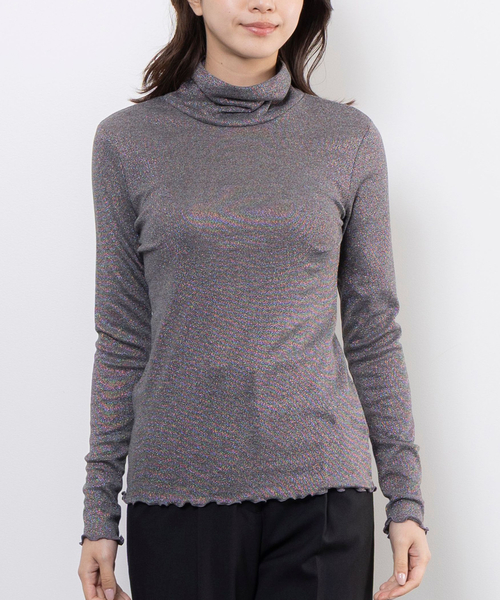 NARACAMICIE(ナラカミーチェ)の「【NARACAMICIE】オーロララメタートルプルオーバー(Tシャツ/カットソー・レディース・グレー・XL/M)」の2枚目の写真