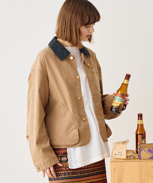 L.L.Bean（エルエルビーン）の「L.L.Bean | Bean's Prospect Harbor Field Coat WOMEN（カバーオール・レディース・ライトブラウン/チャコール・M）」の19枚目の写真