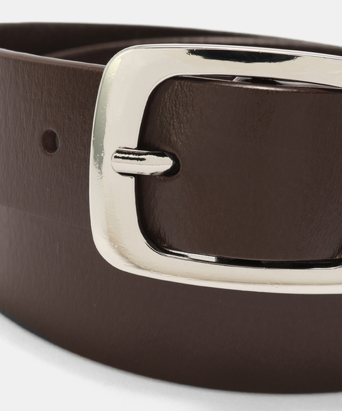 SLOBE IENA（スローブイエナ）の「SLOBE スクエアメタルレザーベルト（ベルト・レディース・ブラック/ブラウン・FREE）」の6枚目の写真