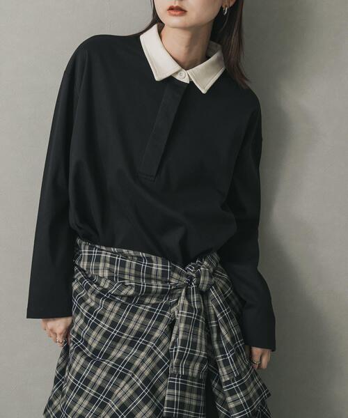 セール】ポロシャツルーズカットトップ（ポロシャツ）｜SENSE OF PLACE