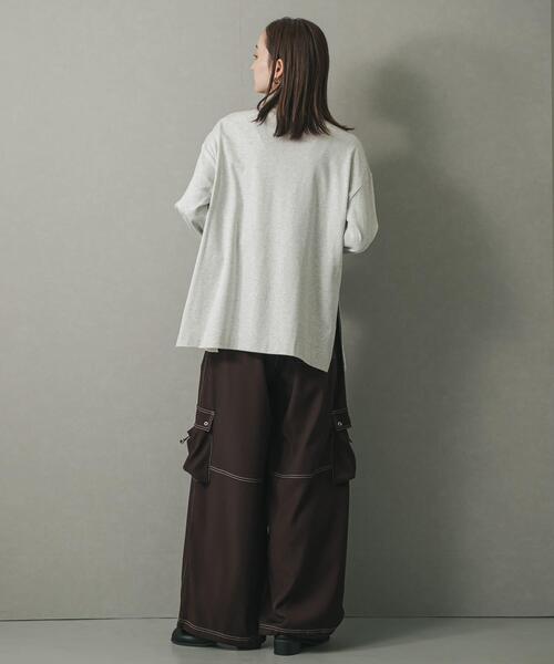 SENSE OF PLACE by URBAN RESEARCH(センスオブプレイスバイアーバンリサーチ)の「ポロシャツルーズカットトップ(ポロシャツ・レディース・オートミール/ブラック・ONE)」の17枚目の写真