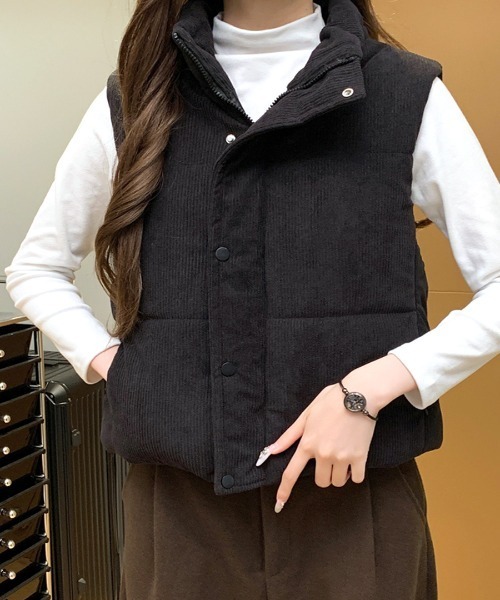 セール】コーデュロイ中綿ベスト（ダウンベスト）｜REMUR（レミュール