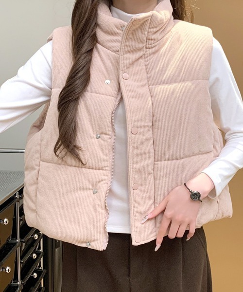 セール】コーデュロイ中綿ベスト（ダウンベスト）｜REMUR（レミュール