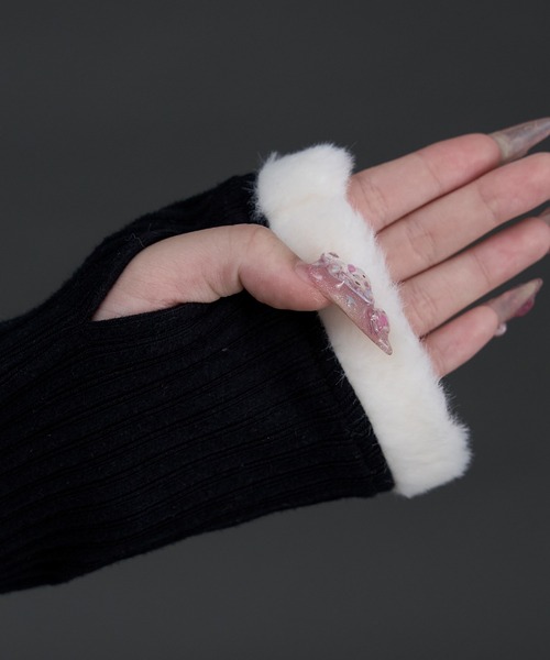 ファー付きカットリブトップス（Tシャツ/カットソー）｜Pal elfy（パル