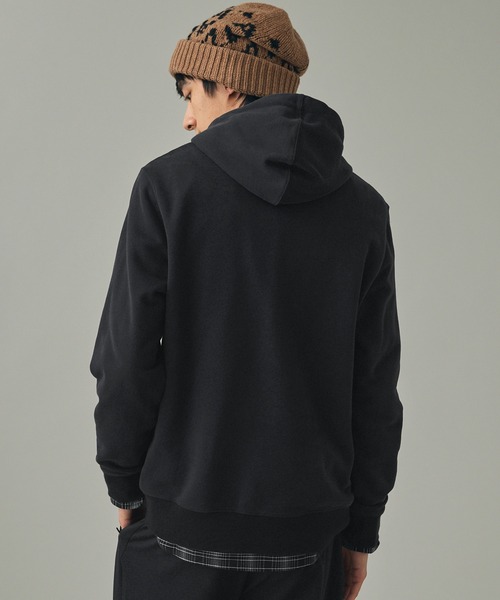 AIGLE（エーグル）の「フレンチテリースウェットフーディー / プルオーバーパーカー（パーカー・メンズ・ブラック/アイボリー・L/M）」の4枚目の写真